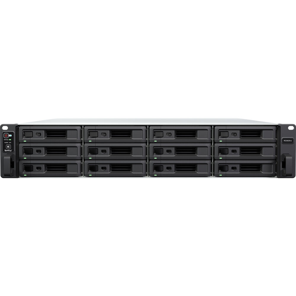 Synology RS3626xs Intel Xeon 12-Bay NAS with ECC RAM, Synology Enterprise Drives, and Synology Cache (All Configurable)