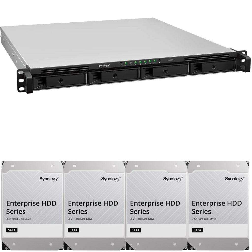 Synology RS826+ RackStation NAS with Synology RAM, Synology Enterprise Drives, and Synology Cache (All Configurable)