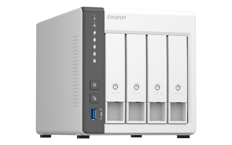QNAP TS-433 4-BAY NAS with 4GB DDR4 RAM and 16TB (4x4TB) Western Digital RED PLUS Drives Fully Assembled and Tested