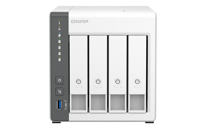 QNAP TS-433 4-BAY NAS with 4GB DDR4 RAM and 48TB (4x12TB) Western Digital RED PLUS Drives Fully Assembled and Tested