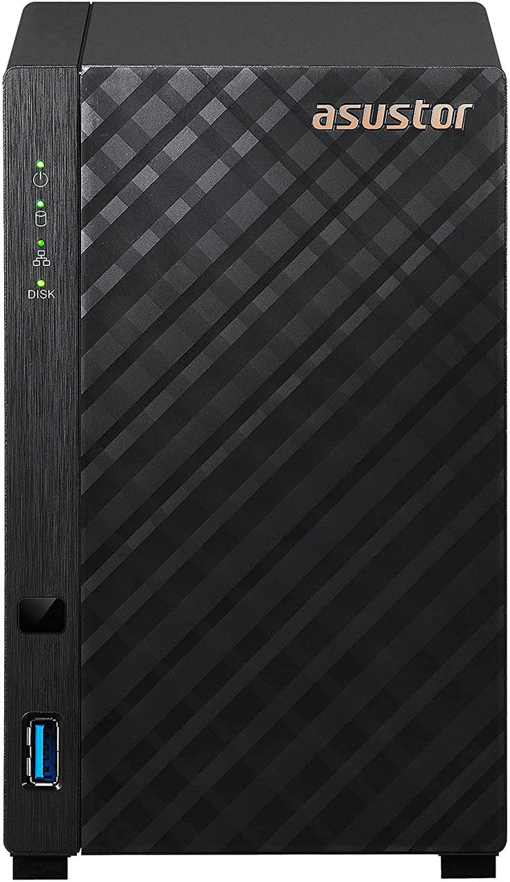 Asustor AS1102T 2-Bay Drivestor 2 NAS with 1GB RAM and 24TB (2x12TB) Seagate Ironwolf NAS Drives
