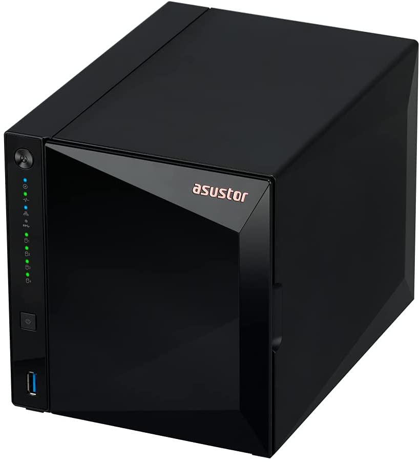 Asustor Drivestor 4 Pro AS3304T 4-Bay NAS with 2GB RAM and 12TB (4 x 3TB) of Western Digital RED Drives Fully Assembled and Tested
