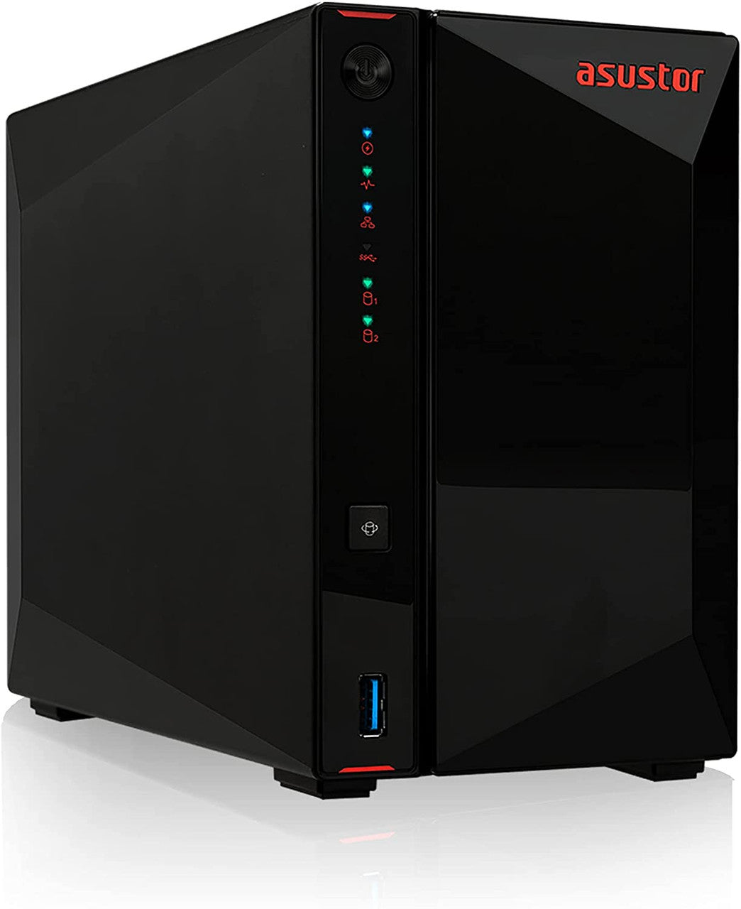 Asustor AS5202T 2-Bay Nimbustor 2 NAS with 2GB RAM and 6TB (2 x 3TB) Western Digital RED Plus Drives Fully Assembled and Tested