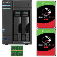 Thumbnail for Asustor AS6602T 2-Bay Lockerstor 2 NAS with 8GB RAM and 24TB (2x12TB) Seagate Ironwolf PRO Drives