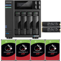 Thumbnail for Asustor Lockerstor 4 AS6604T 4-Bay NAS,  4GB RAM, 500GB (2x250GB) NVME Cache and 8TB (4 x 2TB) of Seagate Ironwolf NAS Drives