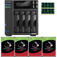 Thumbnail for Asustor Lockerstor 4 AS6604T 4-Bay NAS with 8GB RAM and 8TB (4 x 2TB) of Seagate Ironwolf NAS Drives