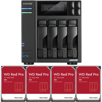 Thumbnail for Asustor Lockerstor 4 AS6604T 4-Bay NAS with 4GB RAM and 56TB (4 x 14TB) of Western DIgital RED PRO Drives