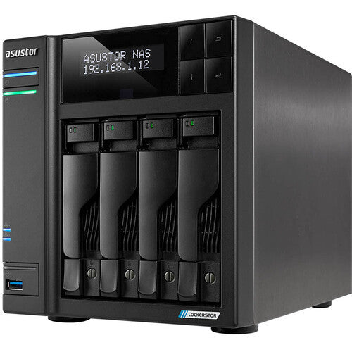 Asustor Lockerstor 4 AS6604T 4-Bay NAS,  4GB RAM, 500GB (2x250GB) NVME Cache and 8TB (4 x 2TB) of Seagate Ironwolf NAS Drives