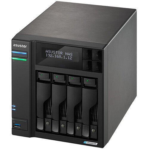 Asustor Lockerstor 4 AS6604T 4-Bay NAS with 8GB RAM and 24TB (4 x 6TB) of Western Digital RED Drives