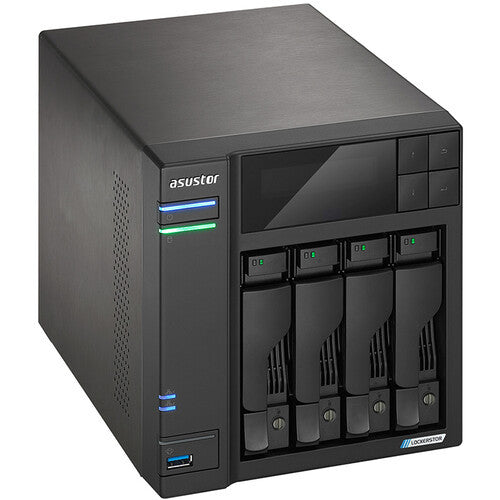 Asustor Lockerstor 4 AS6604T 4-Bay NAS,  8GB RAM, 500GB (2x250GB) NVME Cache and 8TB (4 x 2TB) of Seagate Ironwolf NAS Drives