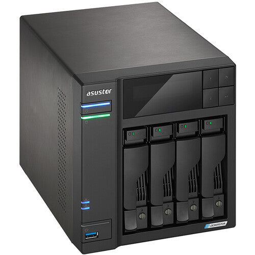 Asustor Lockerstor 4 AS6604T 4-Bay NAS,  8GB RAM, 500GB (2x250GB) NVME Cache and 16TB (4 x 4TB) of Seagate Ironwolf NAS Drives