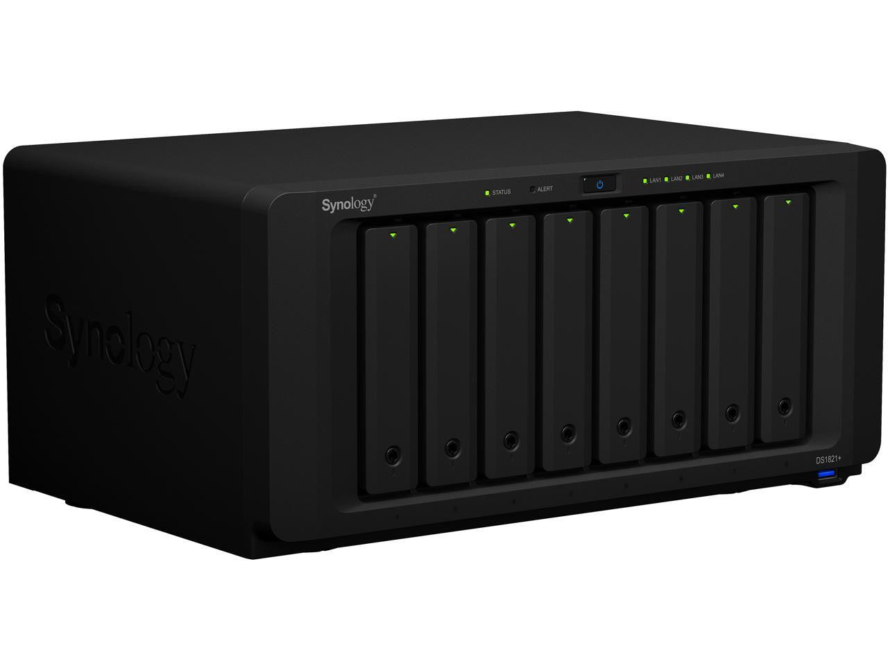 Synology DS1821+ 8-BAY DiskStation with 32GB RAM, 800GB (2x400GB) Cache, E10G21-F2 SFP+ 10Gb Adapter and 96TB (8 x 12TB) of Synology Enterprise HAT5300 Drives Fully Assembled and Tested