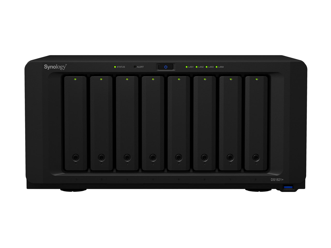 Synology DS1821+ 8-BAY DiskStation with 4GB RAM, 1.6TB (2x800GB) Cache and 96TB (8 x 12TB) of Synology Enterprise HAT5300 Drives Fully Assembled and Tested