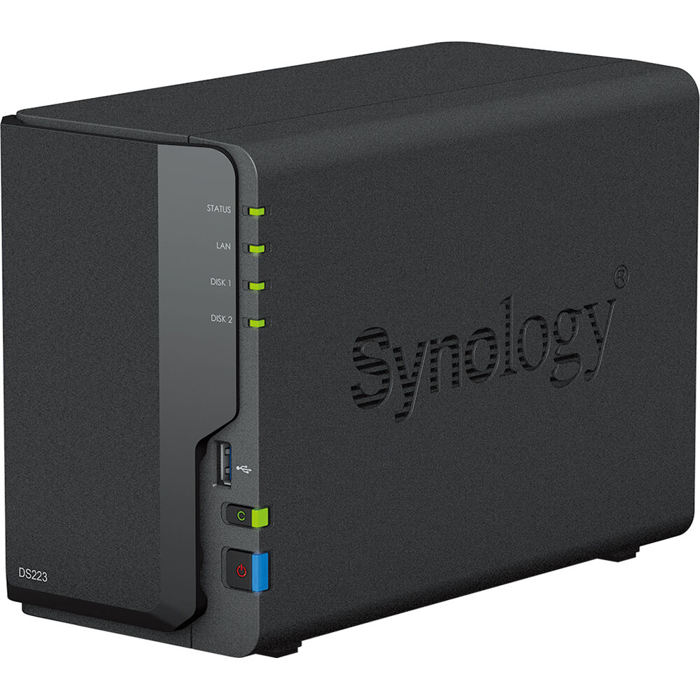 Synology DS223 2-BAY DiskStation with 2GB RAM and 8TB (2x4TB) of Western Digital Red Plus NAS Drives Fully Assembled and Tested