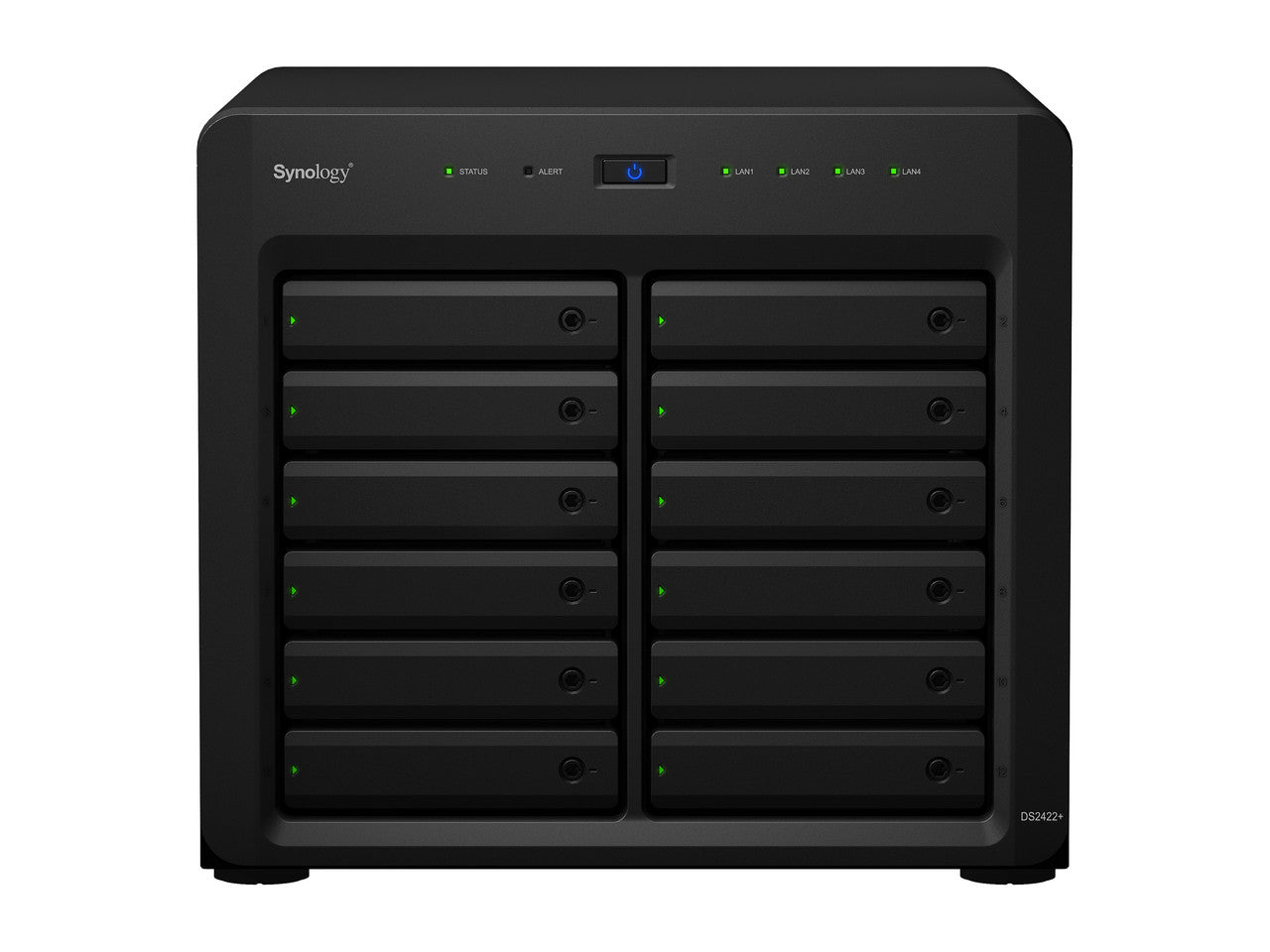 Synology DS2422+ Quad Core 2.2Ghz 12-Bay NAS with E10M20 10GbE Port and 1.6TB (2x800GB) CACHE, 8GB RAM and 144TB (12 x 12TB) of Synology Enterprise Drives