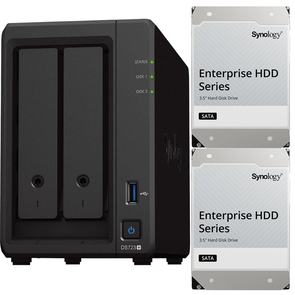 Synology DS723+ 2-Bay NAS, 2GB RAM, 8TB (2 x 4TB) of Synology Enterprise Drives Fully Assembled and Tested