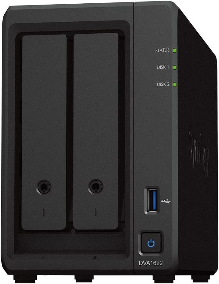 Synology DVA1622 2-BAY 16 Channel Deep Learning NVR with 6GB RAM and 32TB (2x16TB) of Synology Enterprise Drives Fully Assembled and Tested