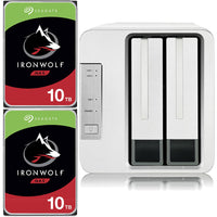 Thumbnail for TerraMaster F2-221 NAS 2-Bay Cloud Storage with 2GB RAM and 20TB (2 x 10TB) of Seagate Ironwolf NAS Drives Fully Assembled and Tested