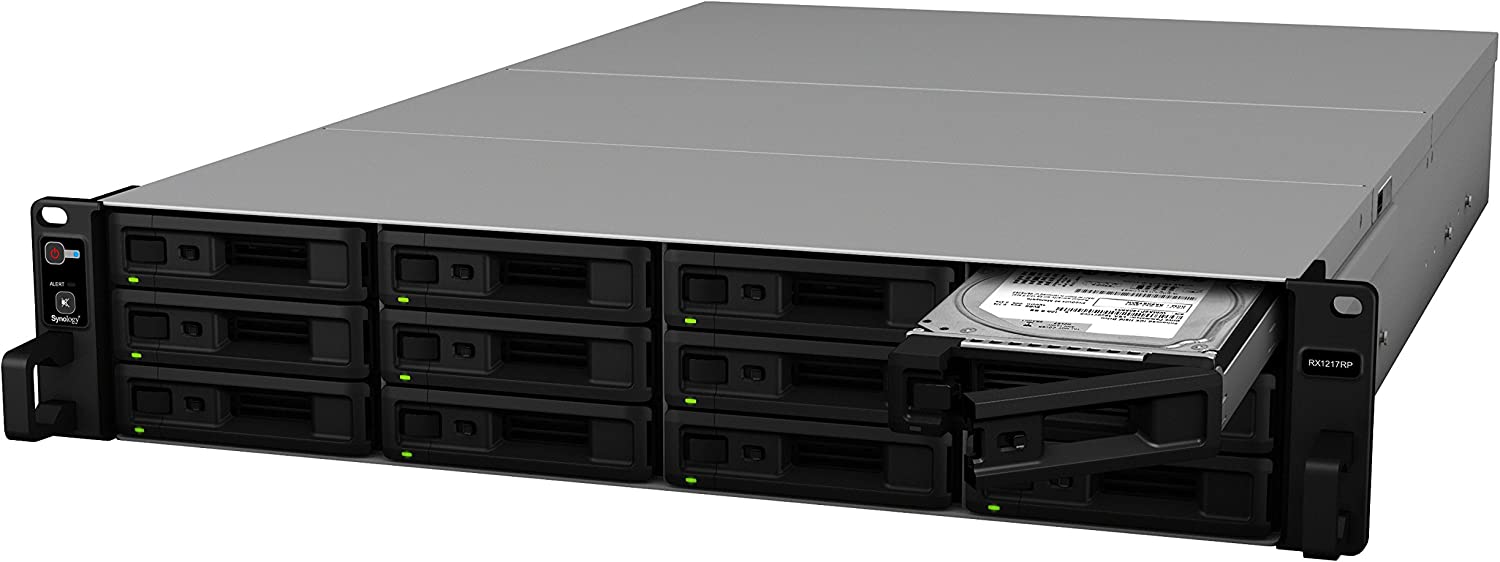 RX1217RP 12-BAY Expansion Unit for RS4021xs+with 96TB (12 x 8TB) of Synology Enterprise Drives