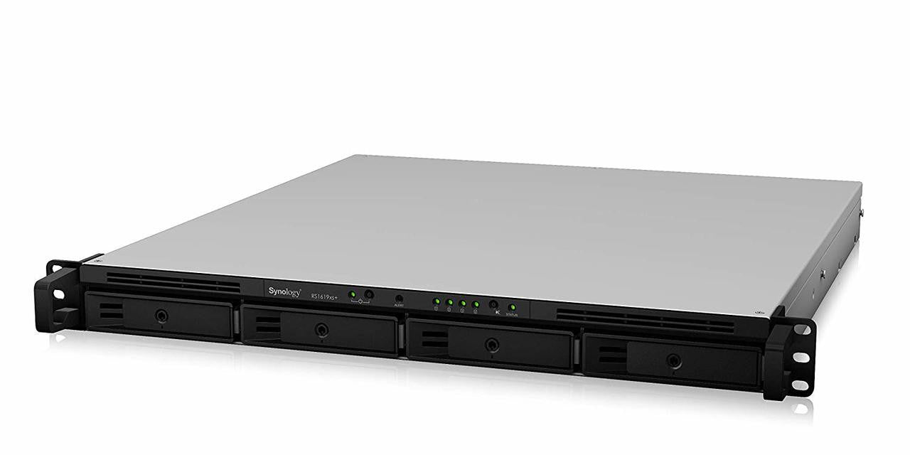 RS1619xs+ 4-BAY RackStation with 64GB RAM and 48TB (4 x 12TB) of HAT5300 Synology Enterprise Drives