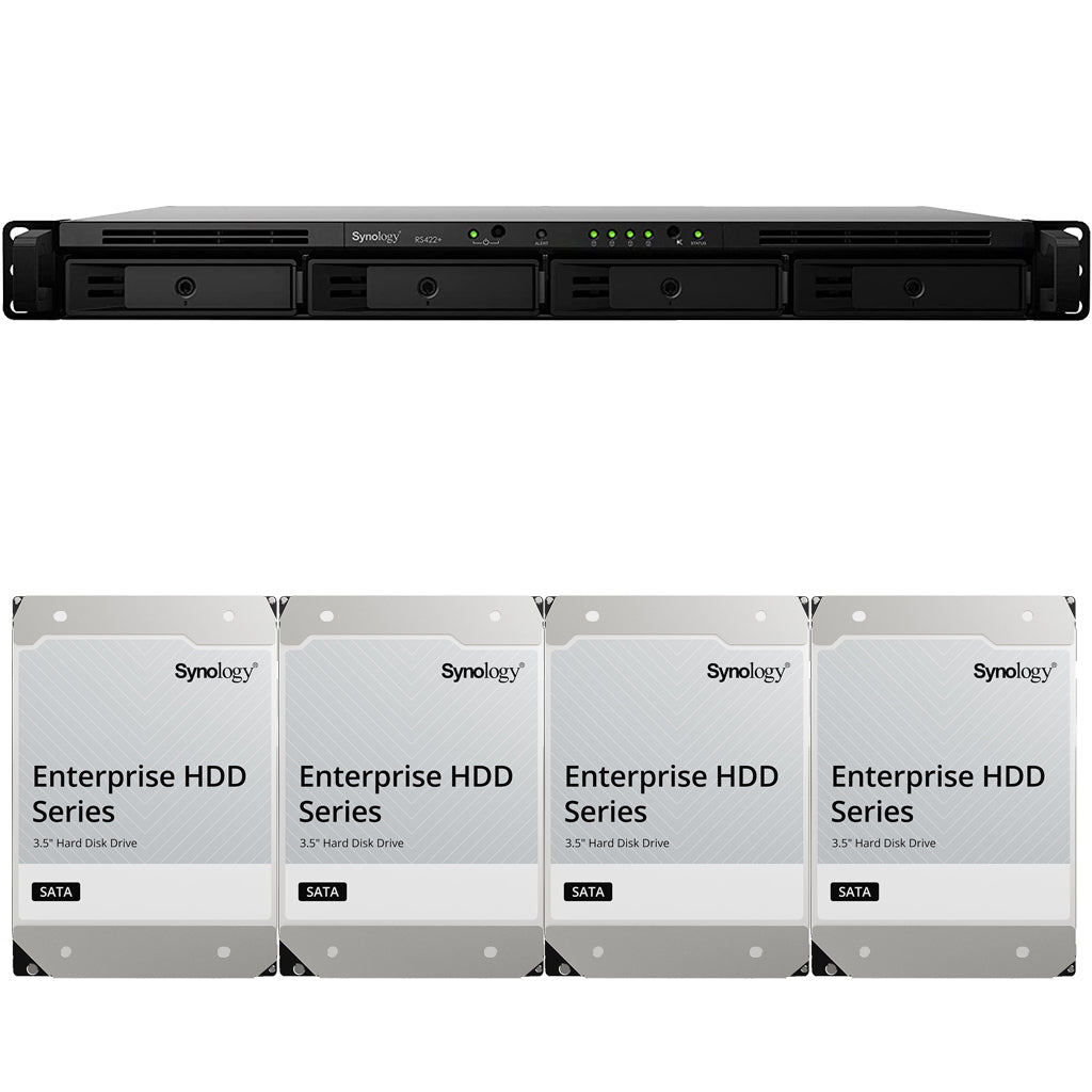 RS422+ 4-BAY RackStation with 80TB (4 x 20TB) Synology Enterprise Drives Fully Assembled and Tested