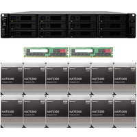 Thumbnail for Synology SA3400 12-BAY Enterprise RackStation with 64GB RAM and 144TB (12 x 12TB) Synology HAT5300 Enterprise SATA Drives Fully Assembled and Tested