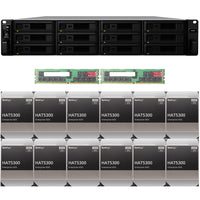 Thumbnail for Synology SA3400 12-BAY Enterprise RackStation with 64GB RAM and 96TB (12 x 8TB) Synology HAT5300 Enterprise SATA Drives Fully Assembled and Tested