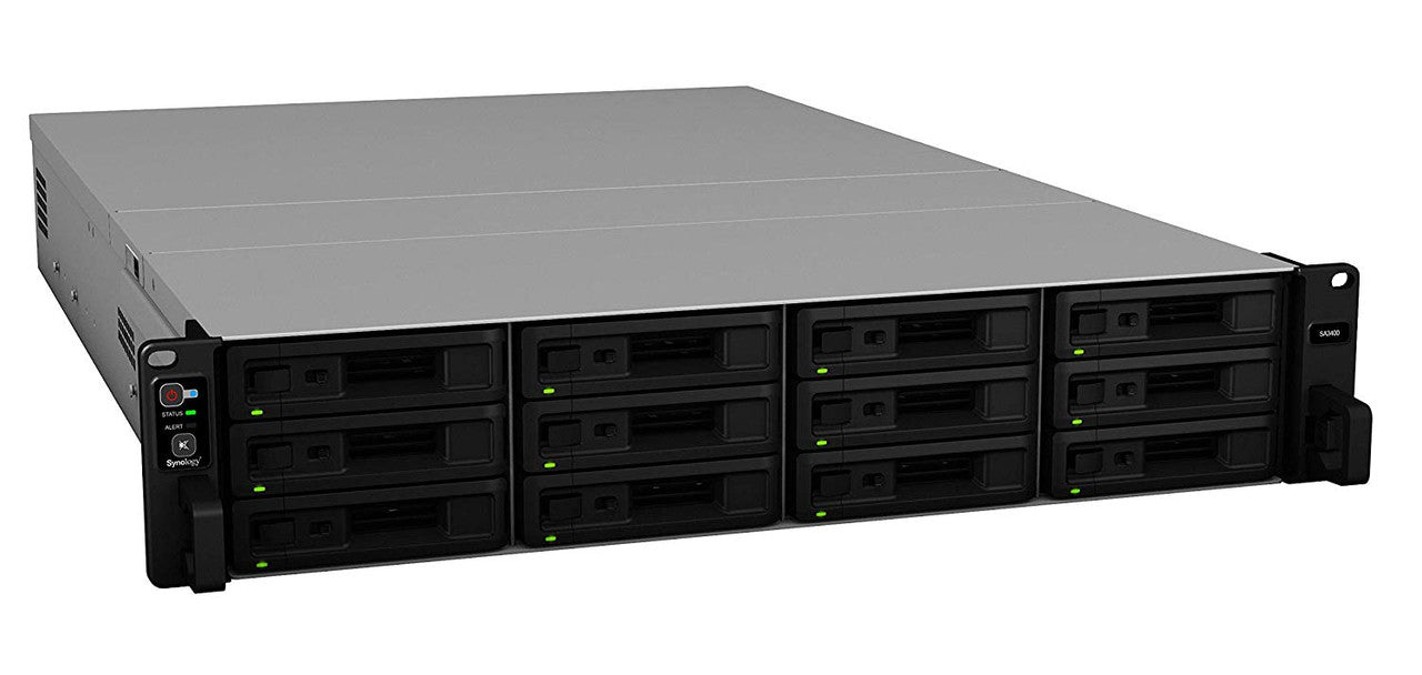 Synology SA3400 12-BAY Enterprise RackStation with 64GB RAM and 144TB (12 x 12TB) Synology HAT5300 Enterprise SATA Drives Fully Assembled and Tested