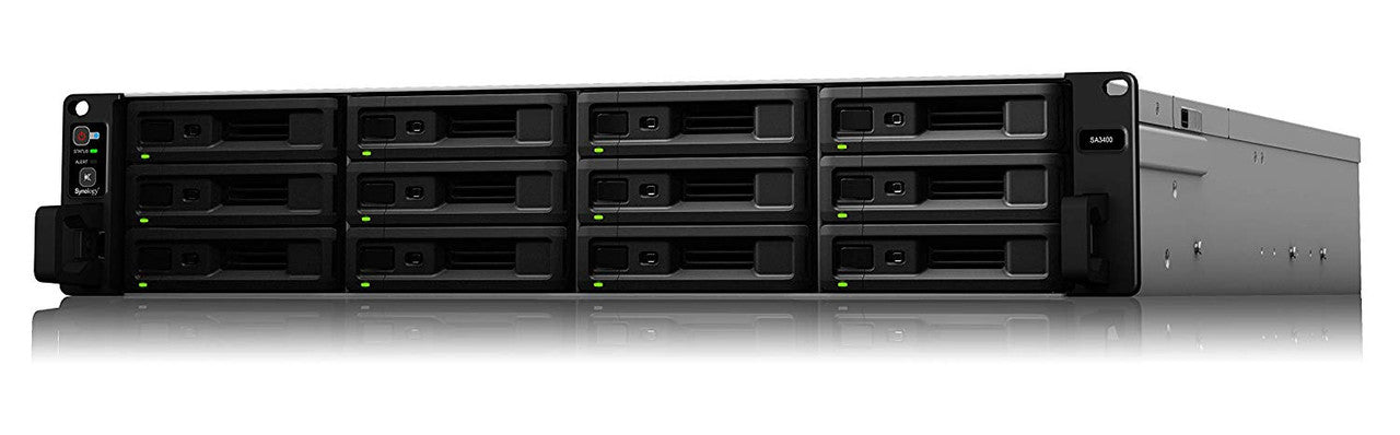 Synology SA3400 12-BAY Enterprise RackStation with 32GB RAM and 96TB (12 x 8TB) Synology HAT5300 Enterprise SATA Drives Fully Assembled and Tested