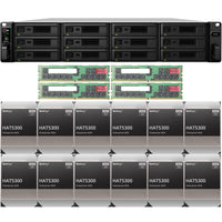 Thumbnail for Synology SA3600 12-BAY Enterprise RackStation with 128GB RAM and 96TB (12 x 8TB) Synology HAT5300 Enterprise SATA Drives Fully Assembled and Tested