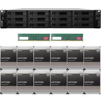 Thumbnail for Synology SA3600 12-BAY Enterprise RackStation with 32GB RAM and 96TB (12 x 8TB) Synology HAT5300 Enterprise SATA Drives Fully Assembled and Tested