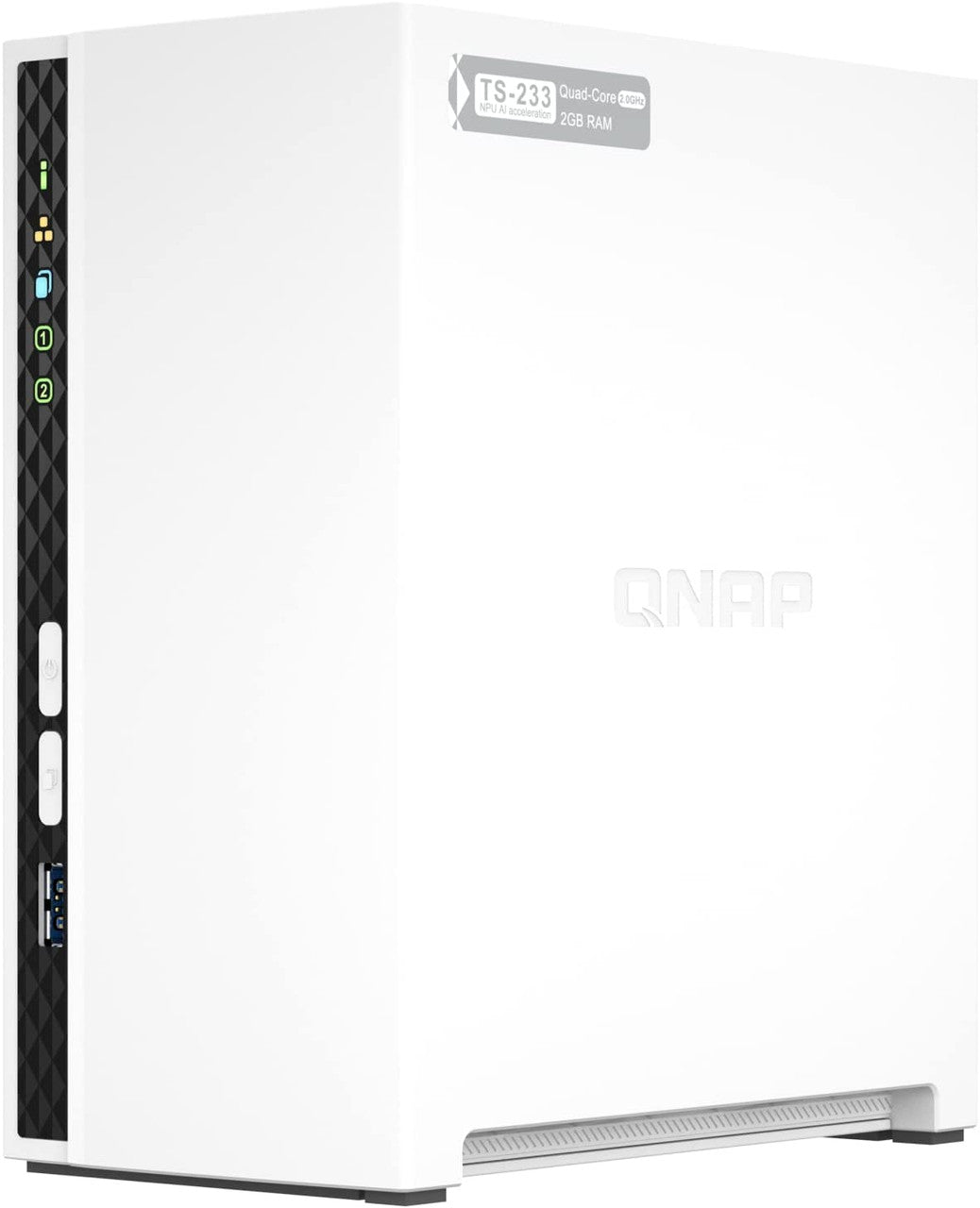QNAP TS-233 2-Bay Desktop NAS with a 4TB (2 x 2TB) of Western Digital Red Plus Drives Fully Assembled and Tested