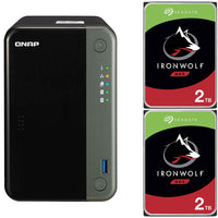 Thumbnail for QNAP TS-253D Quad Core 2.7Ghz 2-Bay NAS with 4GB RAM and 4TB (2 x 2TB) of Seagate Ironwolf NAS Drives Fully Assembled and Tested By CustomTechSales