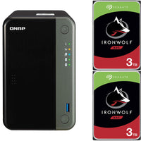 Thumbnail for QNAP TS-253D Quad Core 2.7Ghz 2-Bay NAS with 4GB RAM and 6TB (2 x 3TB) of Seagate Ironwolf NAS Drives Fully Assembled and Tested By CustomTechSales