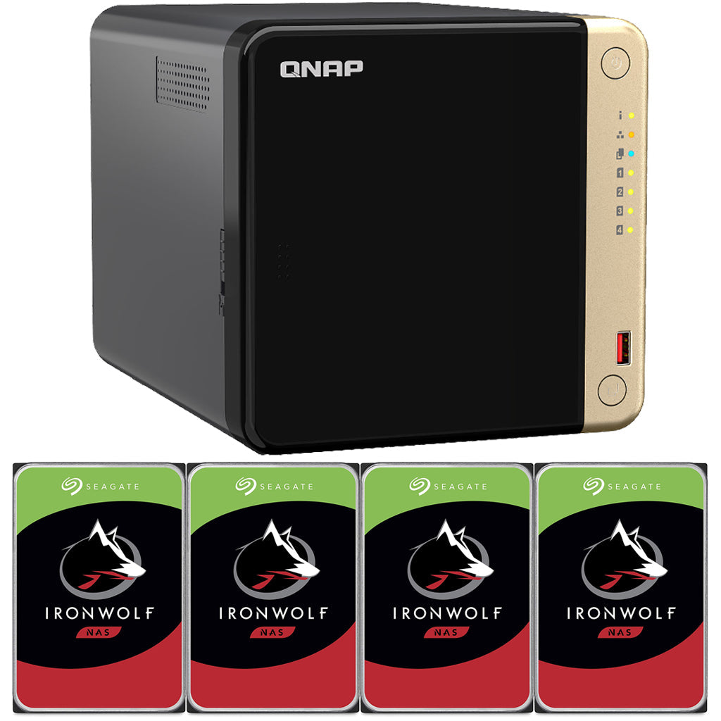 QNAP TS-464 4-Bay NAS with 8TB (4 x 2TB) of Seagate Ironwolf NAS Drives Fully Assembled and Tested