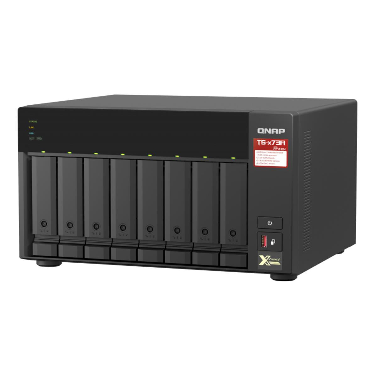 QNAP TS-873A 8-BAY NAS with 64GB DDR4 RAM and 80TB (8x10TB) Seagate Ironwolf NAS Drives Fully Assembled and Tested