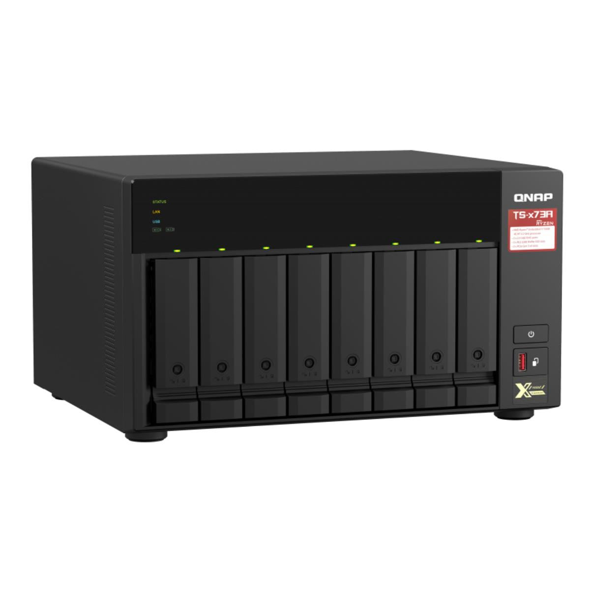 QNAP TS-873A 8-BAY NAS with 32GB DDR4 RAM and 64TB (8x8TB) Western Digital RED PLUS Drives Fully Assembled and Tested