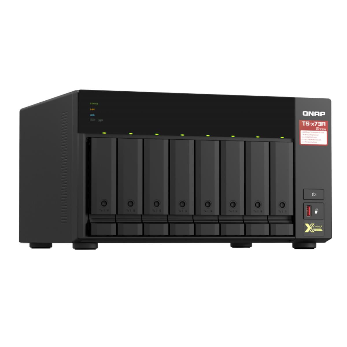 QNAP TS-873A 8-BAY NAS with 32GB DDR4 RAM and 64TB (8x8TB) Western Digital RED PLUS Drives Fully Assembled and Tested